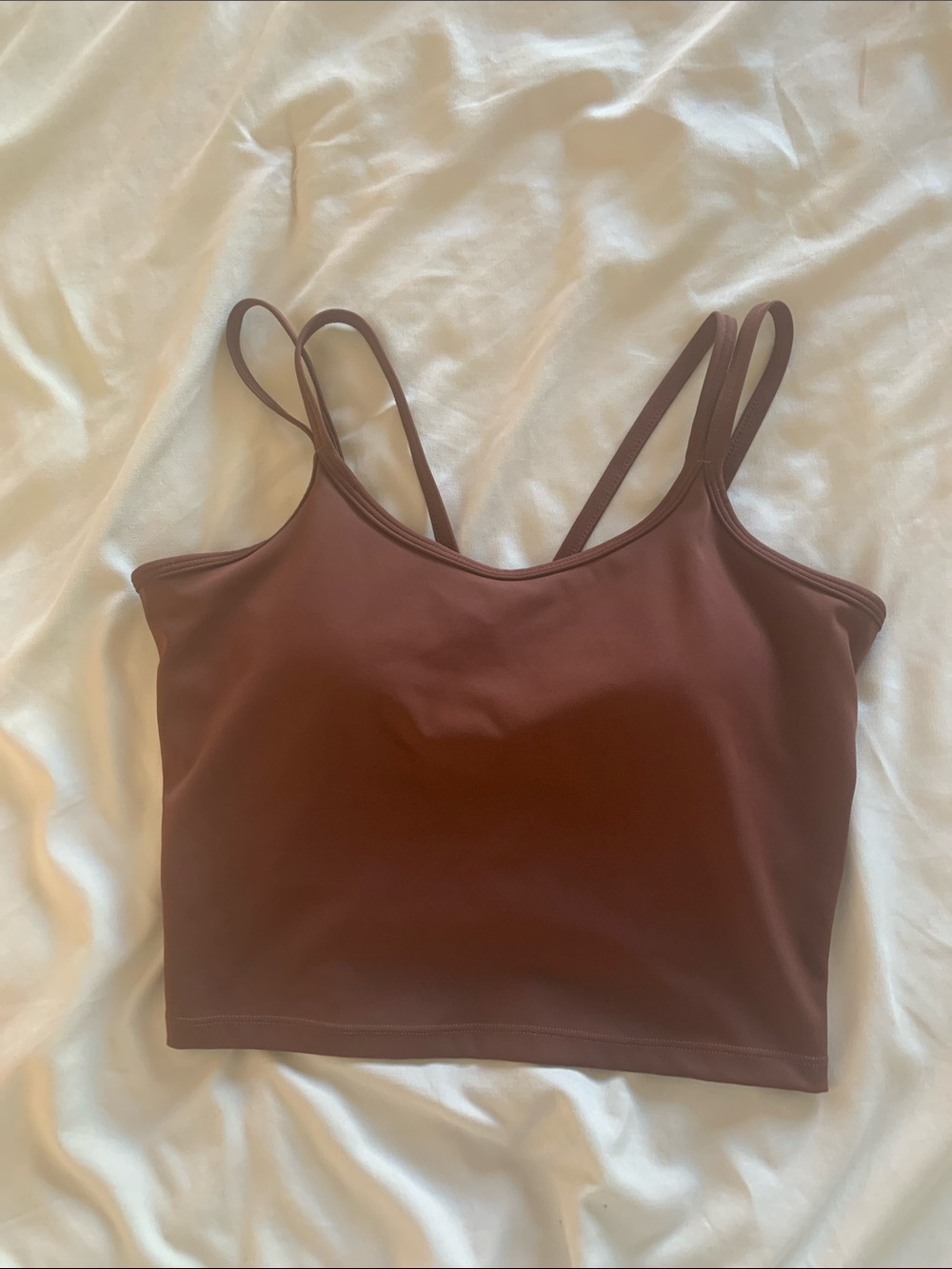 Women’s Double-Strap Tank Top in Chocolate Brown
